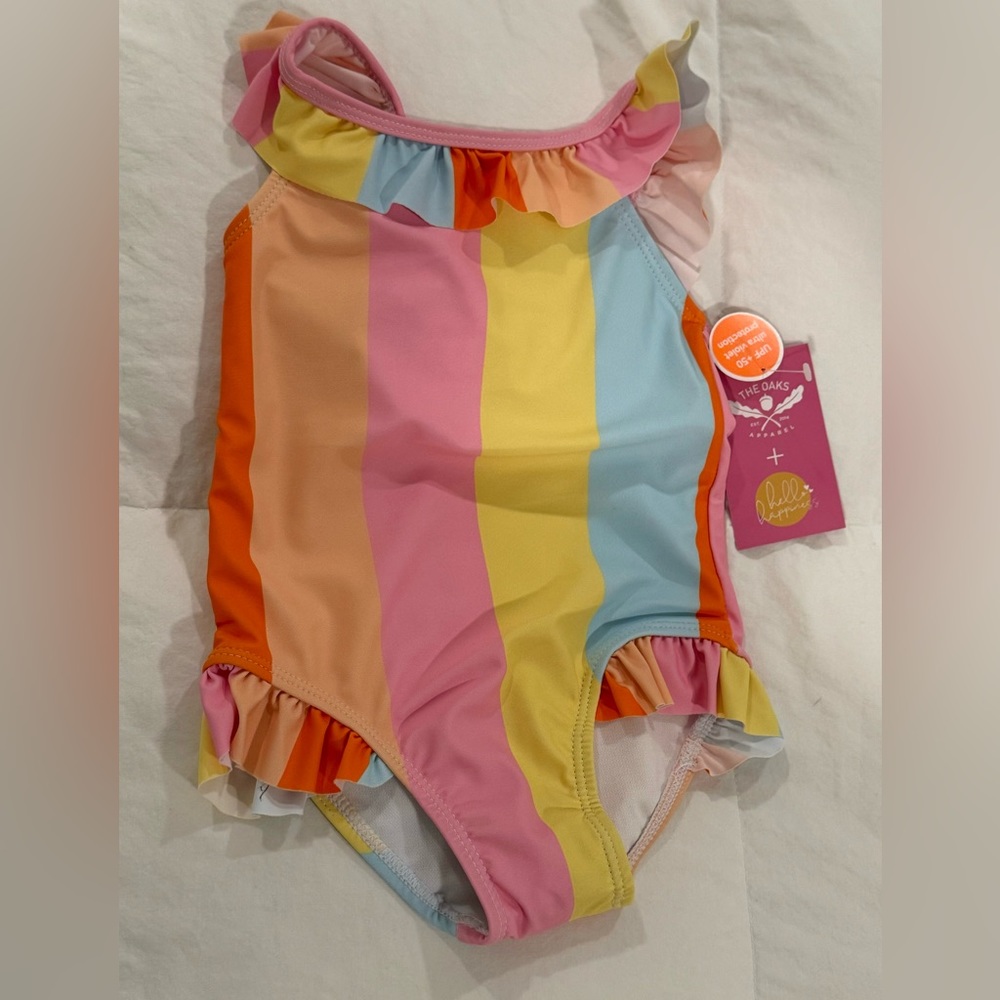 The Oaks Apparel Striped Swim Size 2 NWT